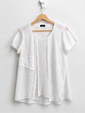 Bali - Boho Patchwork Sheer Blouse - Size M
